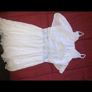 white summer flow dress